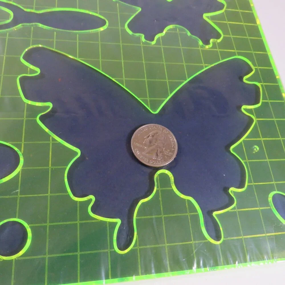 FISKARS “Shape Template” thick acrylic stencil BUTTERFLIES #1